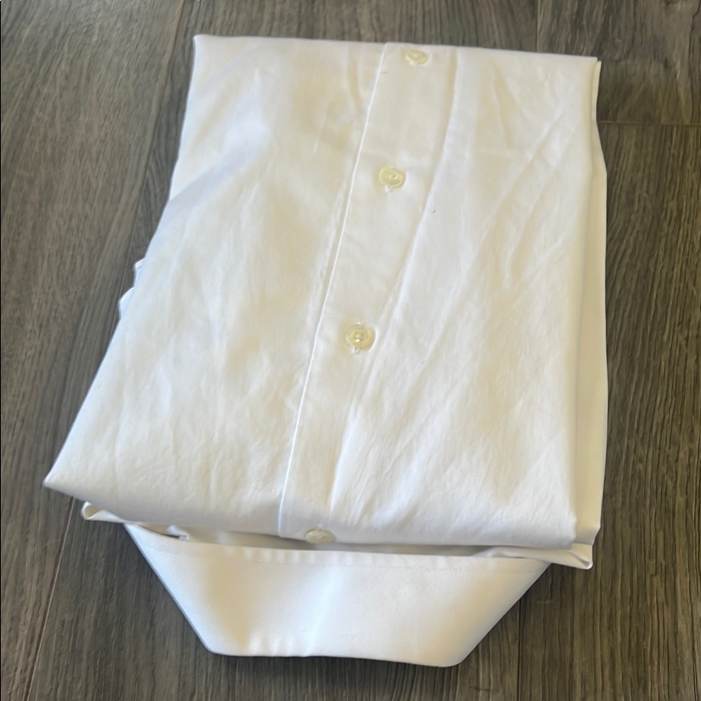 100% white cotton made in turkey Classic White Long Sleeve Dress Shirt - Picture 9 of 9